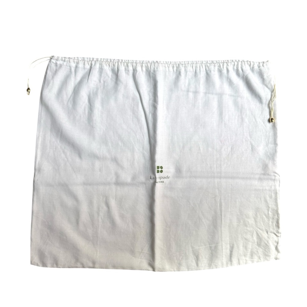 Kate Spade white and green cotton XL dust bag